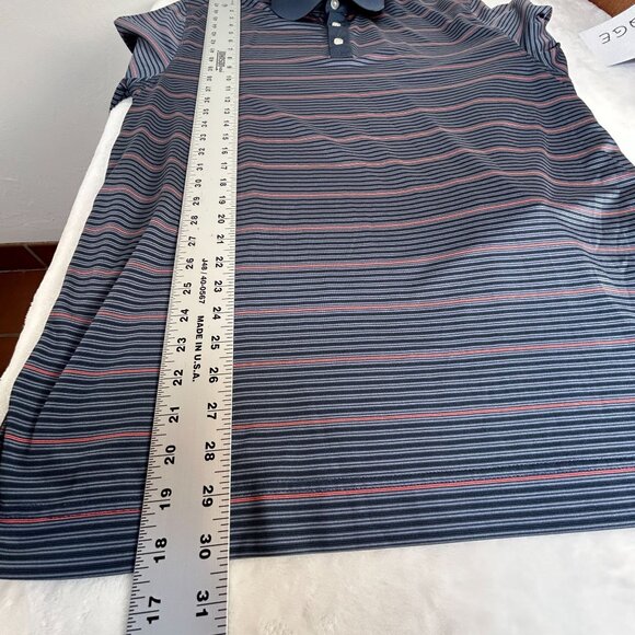 Callaway Mens Striped Long-Sleeve Golf Polo Shirt Pebble Beach Invitational EMC - Picture 8 of 8